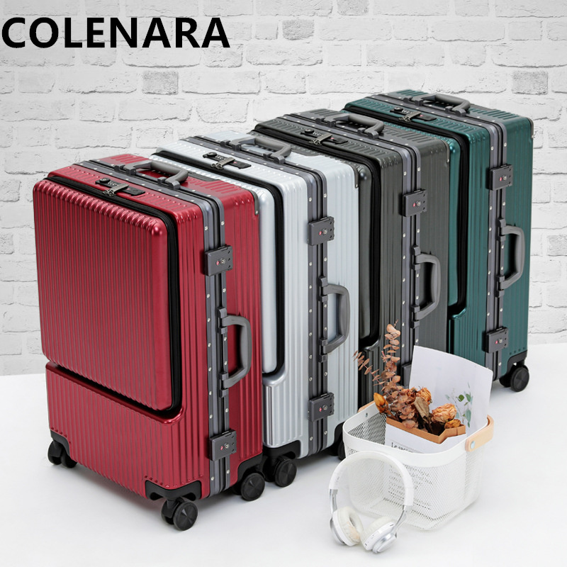 Front Opening Laptop Luggage 24 Inch - COLENARA Valigia Trolley con Apertura Frontale
