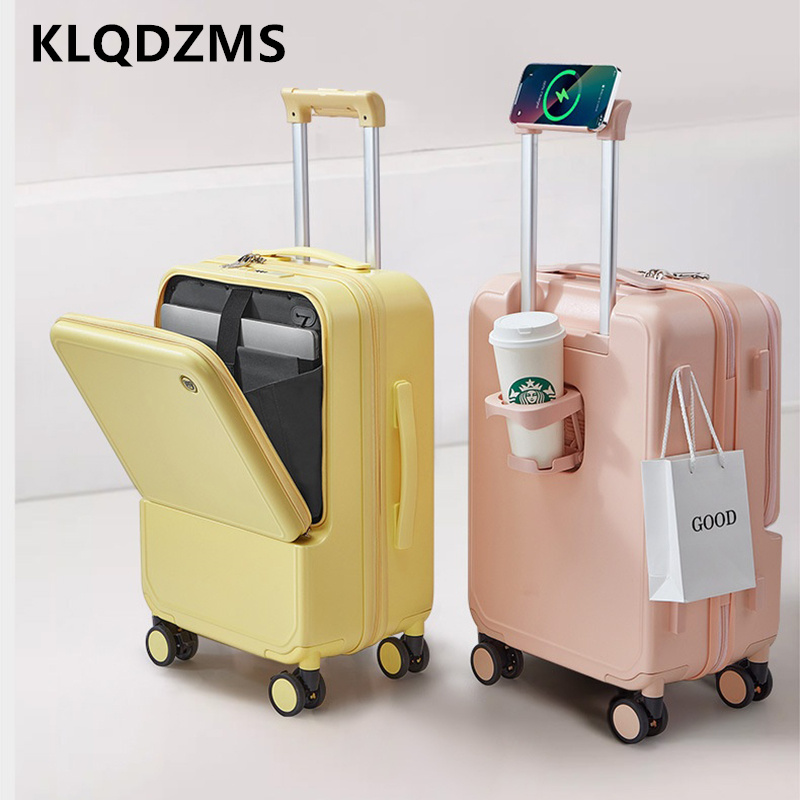 Front Opening Laptop Luggage 24 Inch - KLQDZMS Valigia con telaio in alluminio