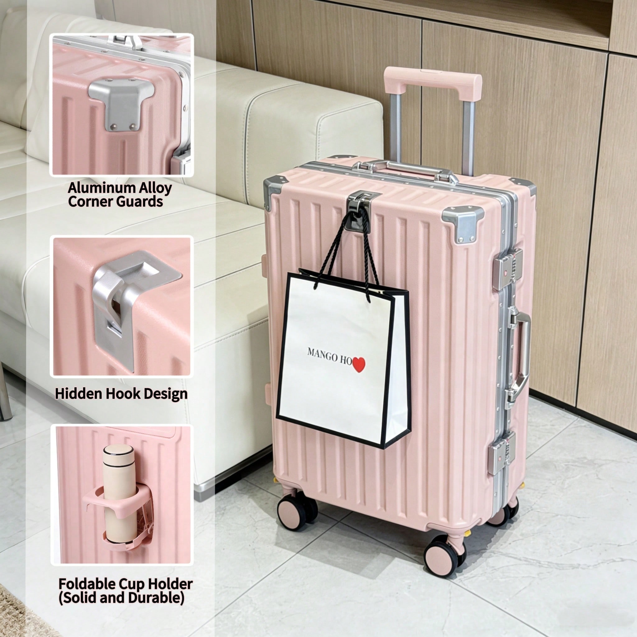 Aluminum Frame Carry On Luggage - Valigia da 20