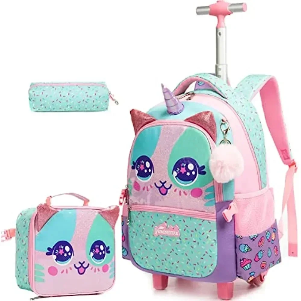 Foldable Rolling Luggage Bag - Zaino carino da 3 pezzi per