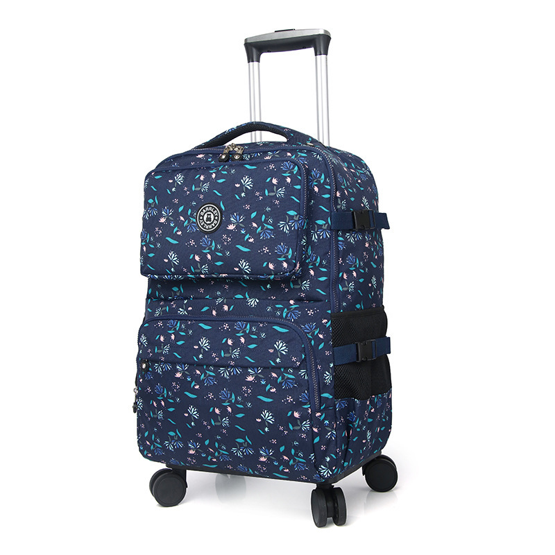 Foldable Rolling Luggage Bag - Trolley da viaggio da donna valigia