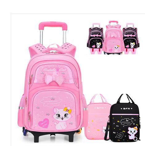 Foldable Rolling Luggage Bag - Zaini scolastici per studenti Set di
