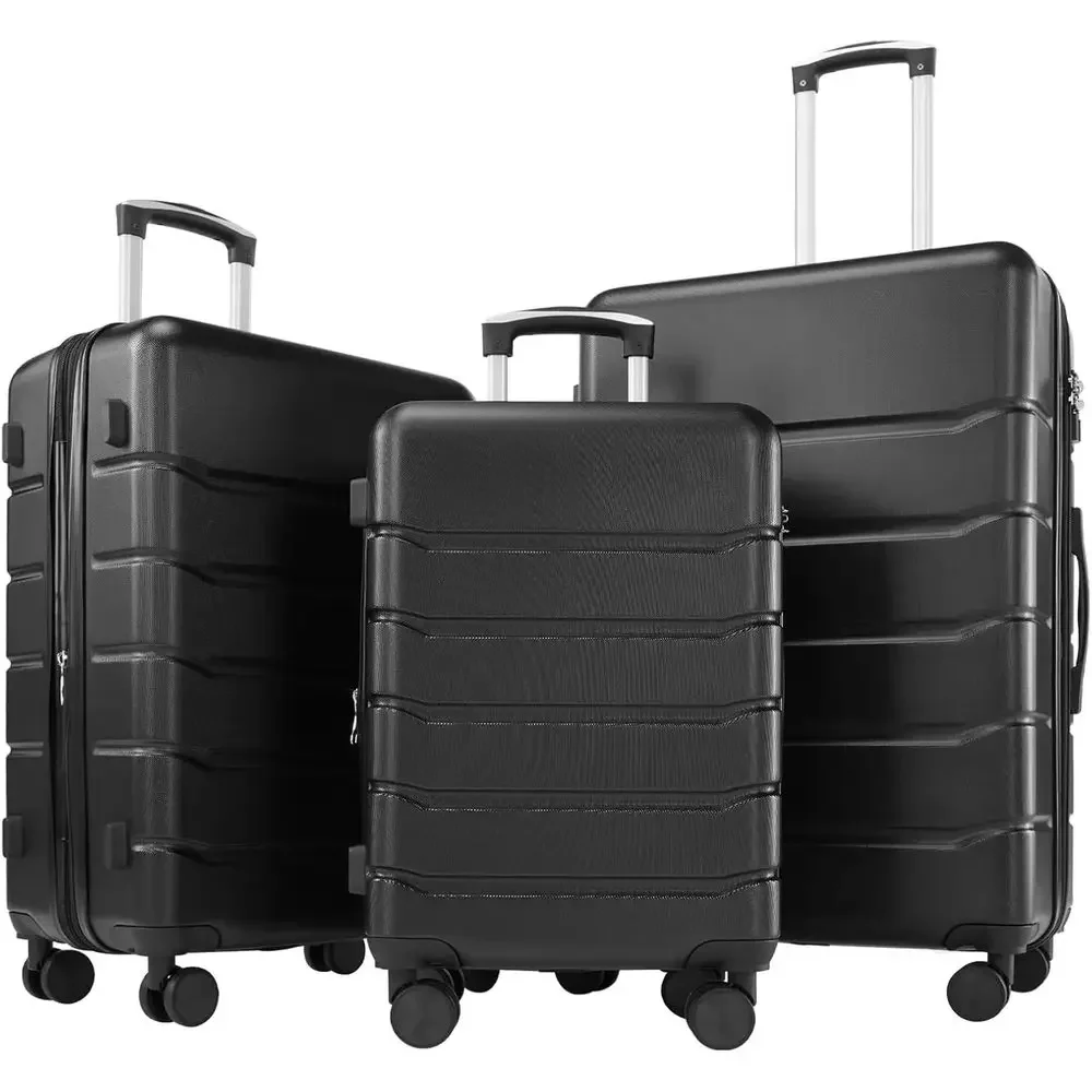 Expandable Hard Shell Luggage Set - Set di 3 Valigie Rigide con