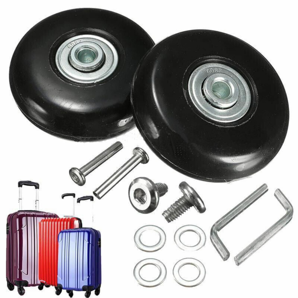 Silent Replacement Luggage Wheels - 2 pezzi Sostituisci ruote con vite