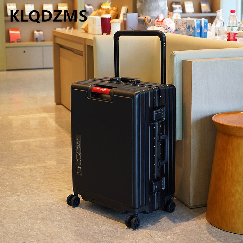 Aluminum Frame Carry On Luggage - KLQDZMS Valigia con telaio in alluminio
