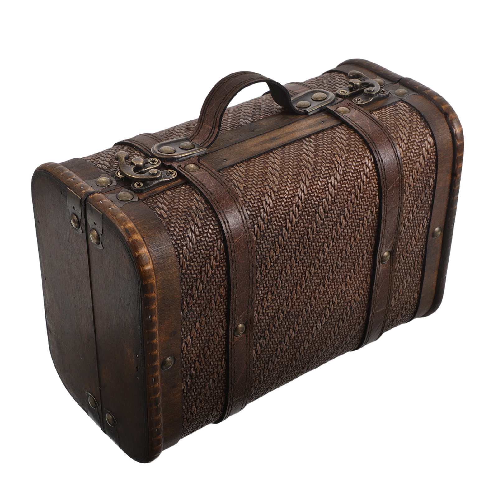 Retro Vintage Trunk Suitcase - Scatola portaoggetti in legno retrò, valigetta