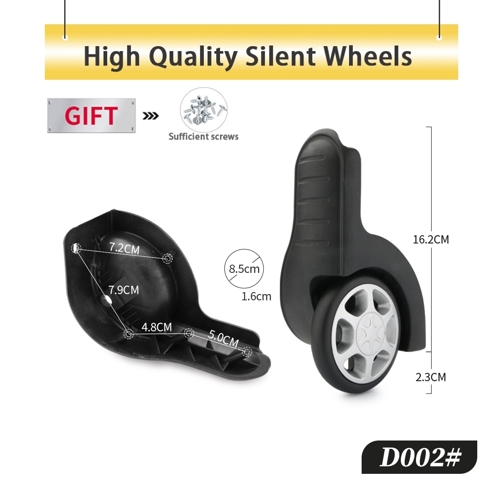Silent Replacement Luggage Wheels - Accessori per rotelle fisse per bagagli