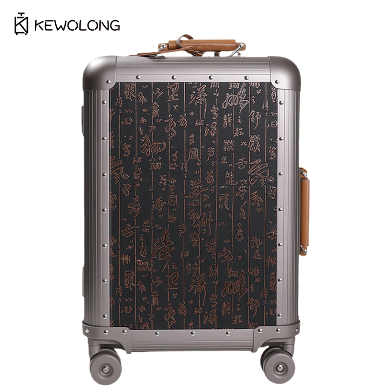 Spinner Wheel Rolling Suitcase 20 Inch - Valigia Rigida in Lega di Alluminio