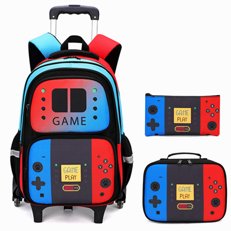 Foldable Rolling Luggage Bag - Set di 3 Zaini Trolley per