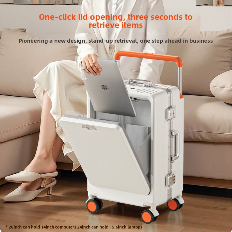 Front Opening Laptop Luggage 24 Inch - Valigia da viaggio con telaio in