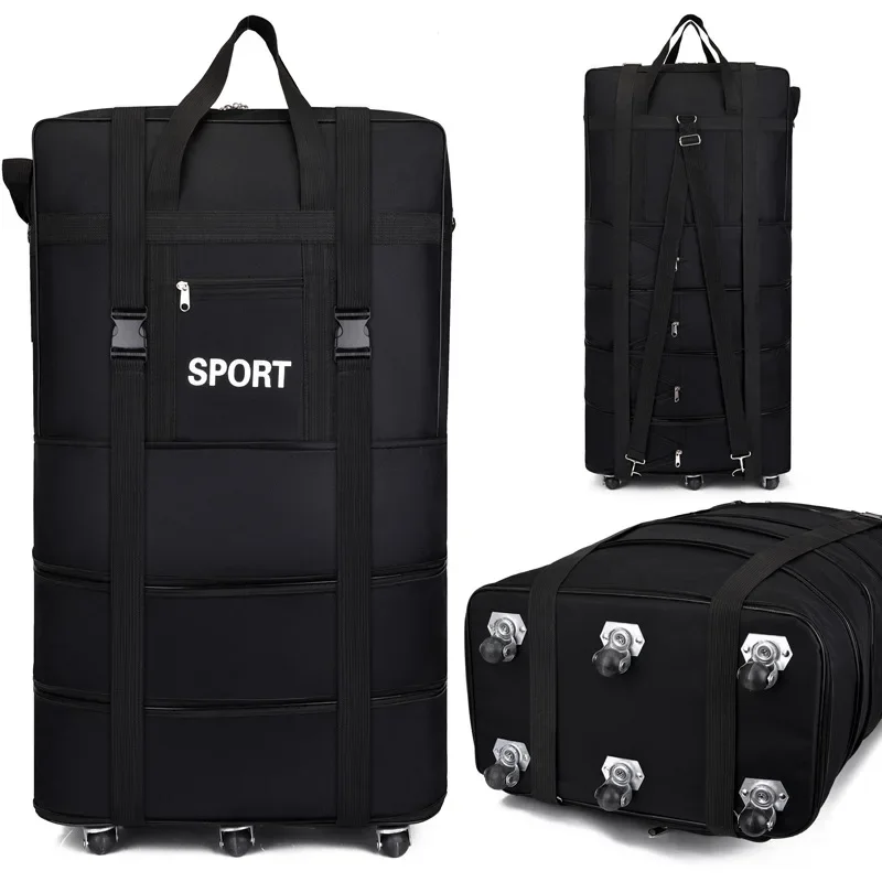Foldable Rolling Luggage Bag - Plus Borsa a quadri per compagnia