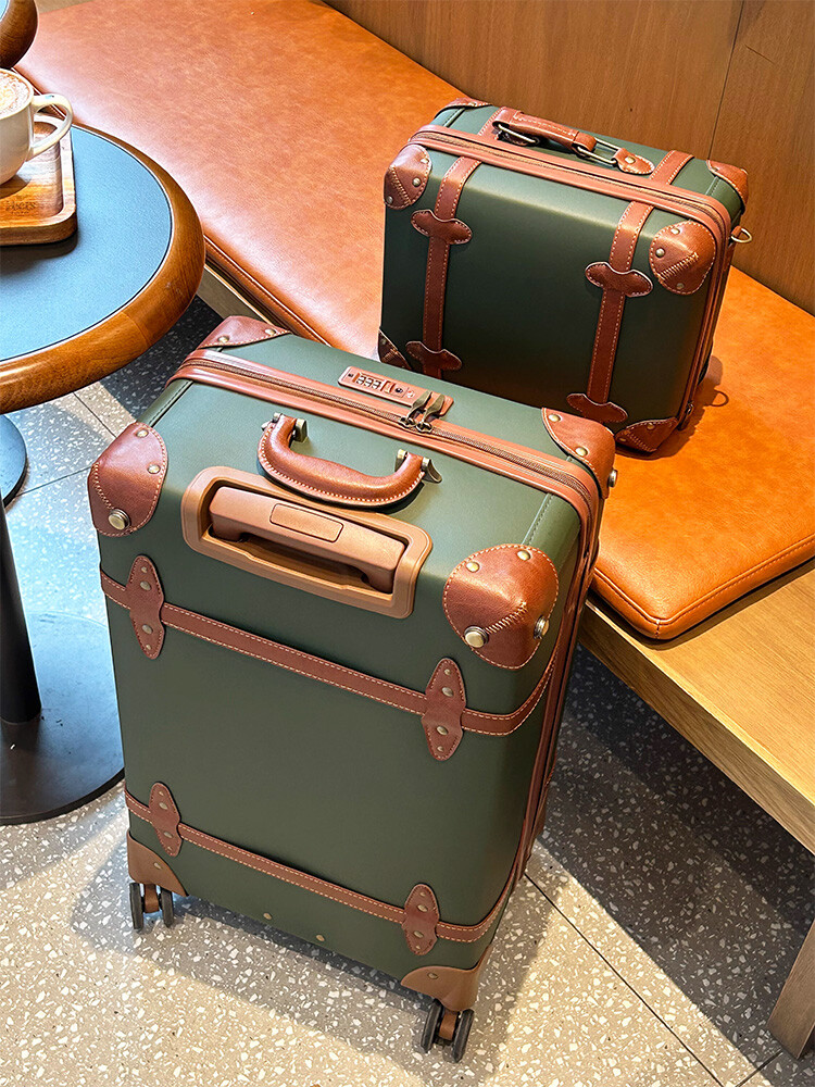 Valigia vintage in pelle PU pe - Retro Vintage Trunk Suitcase recensione e prezzo