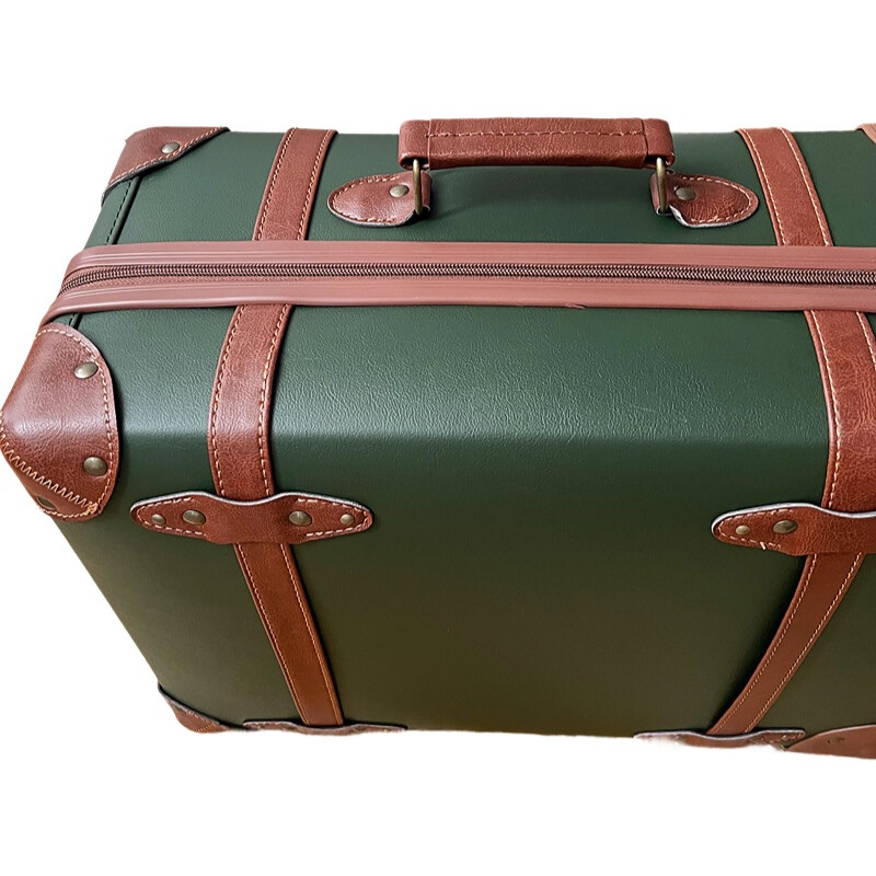 Valigia vintage in pelle PU pe - Retro Vintage Trunk Suitcase recensione e prezzo