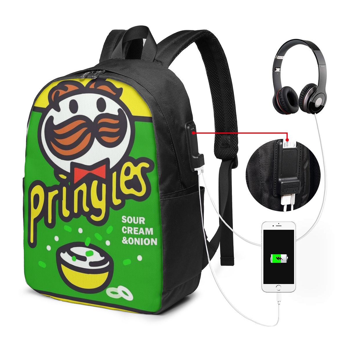 Zaino con stampa Pringles Pota - Travel Bags recensione e prezzo