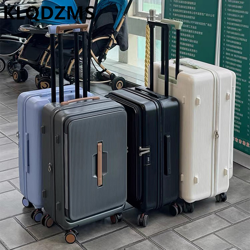 KLQDZMS Valigia Trolley con Ap - Front Opening Laptop Luggage 24 Inch recensione e prezzo