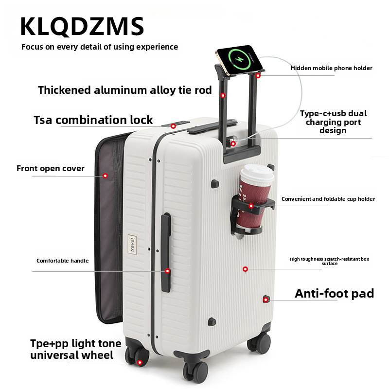 KLQDZMS Valigia Trolley da 20/ - Front Opening Laptop Luggage 24 Inch recensione e prezzo