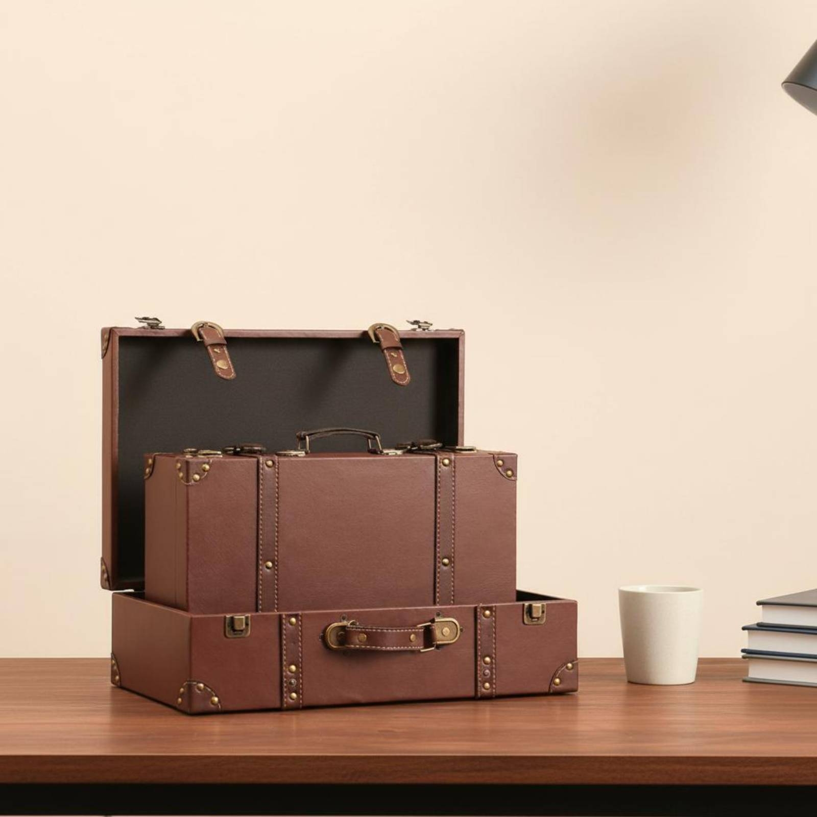 Baule Vintage in Similpelle Ri - Retro Vintage Trunk Suitcase recensione e prezzo