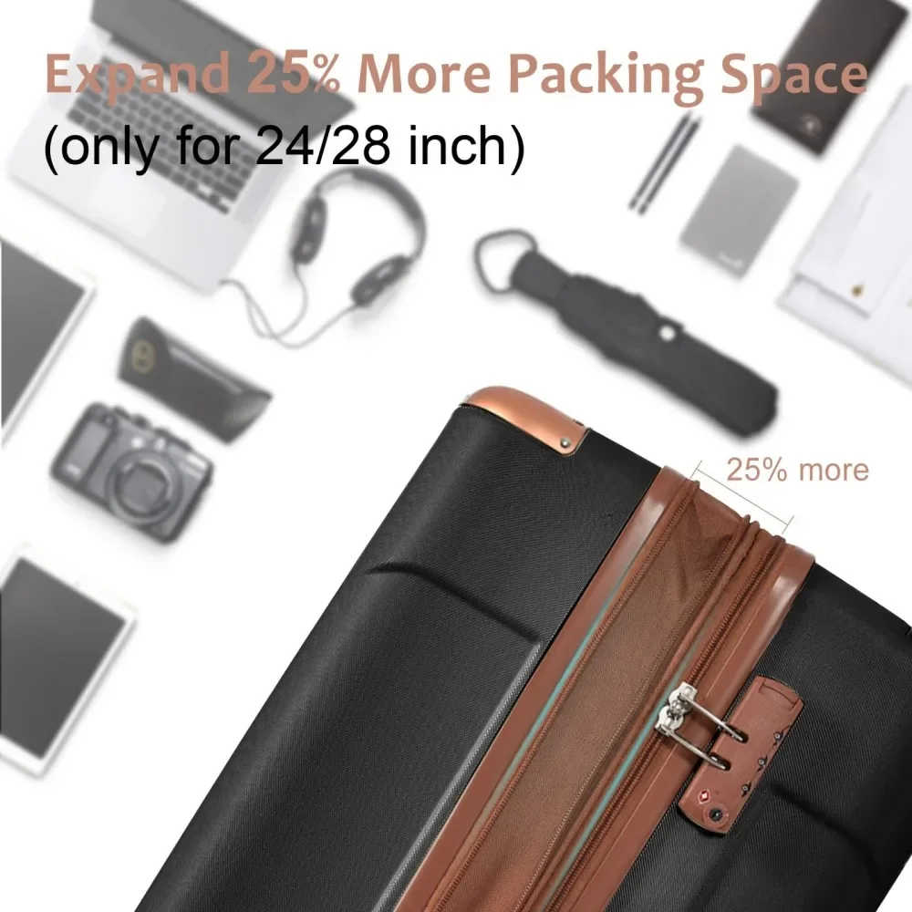Set di valigie 3 pezzi, valigi - Expandable Hard Shell Luggage Set recensione e prezzo
