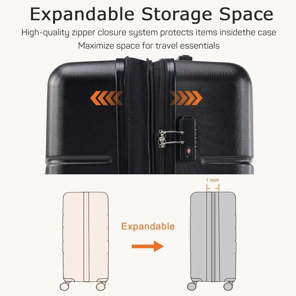 Set di 3 Valigie Rigide con Ru - Expandable Hard Shell Luggage Set recensione e prezzo