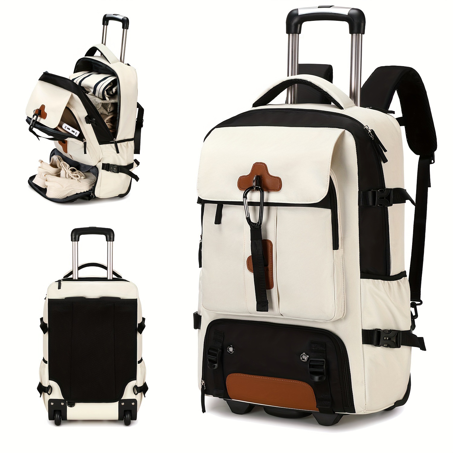 Zaino con ruote, zaino da viag - Foldable Rolling Luggage Bag recensione e prezzo