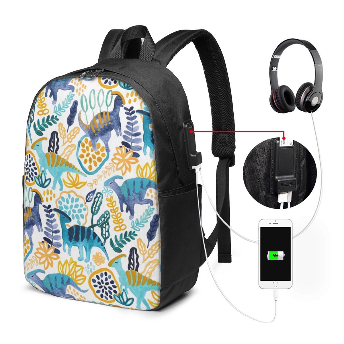 Gouache Parasaurolophuses Zain - Backpacks recensione e prezzo