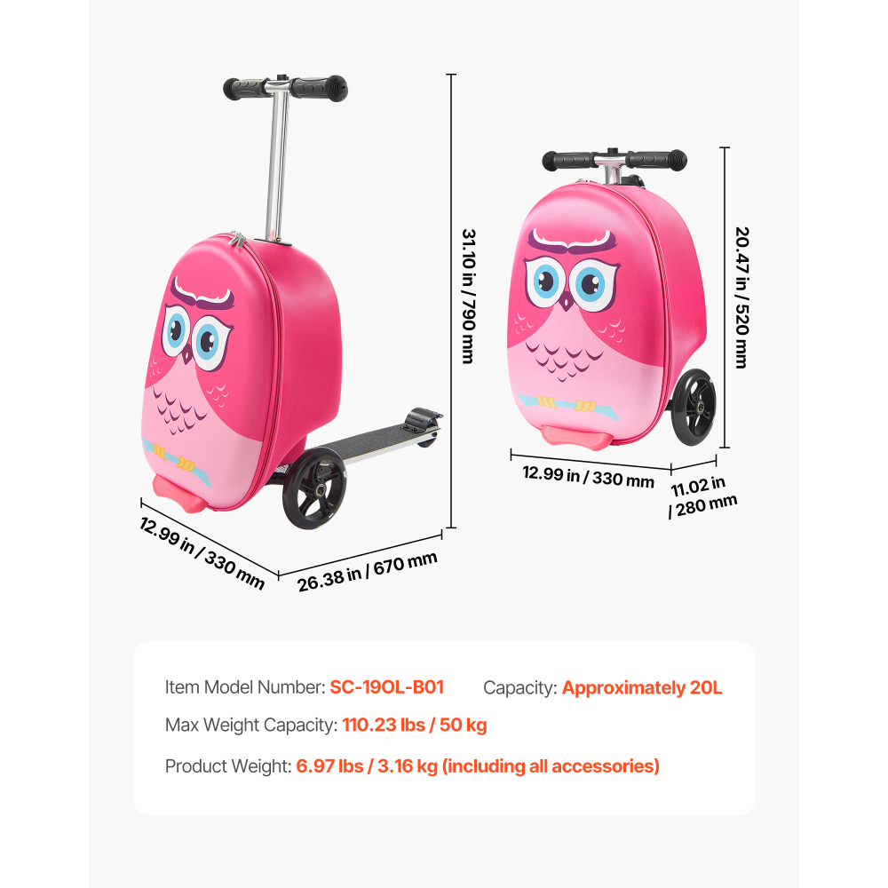 Valigia Monopattino per Bambin - Kids Ride On Suitcase Scooter recensione e prezzo