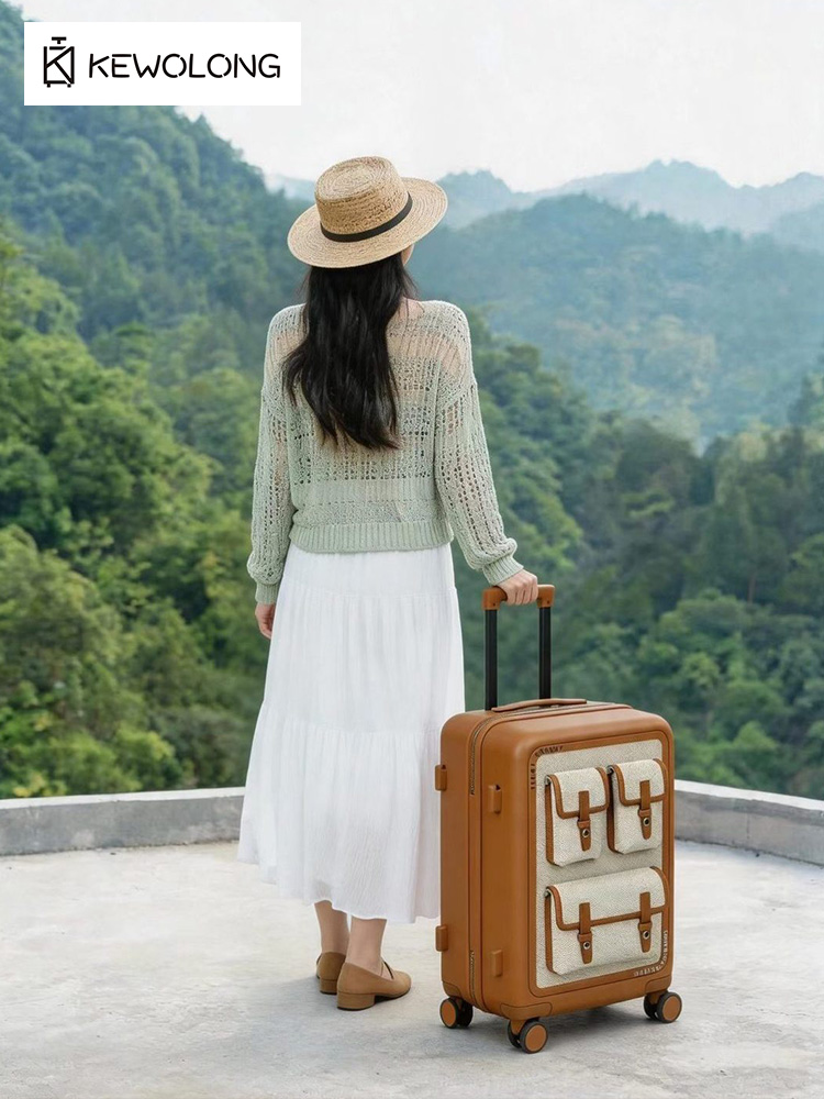 Valigia Vintage in Tela con Ru - Spinner Wheel Rolling Suitcase 20 Inch recensione e prezzo